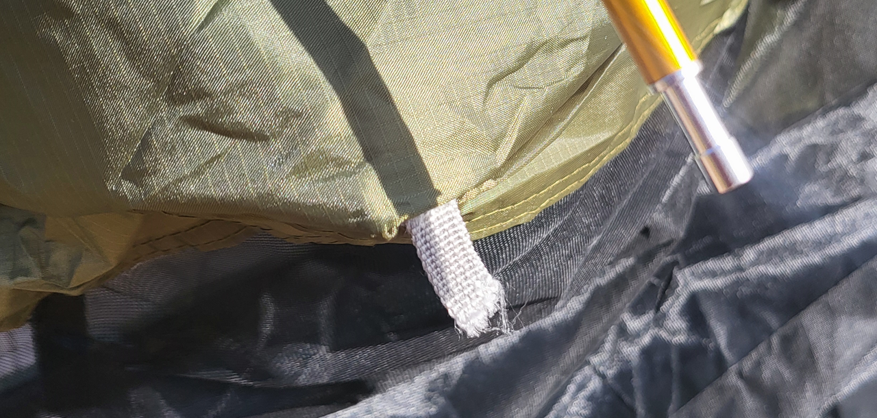 Night Cat camping tent defect.